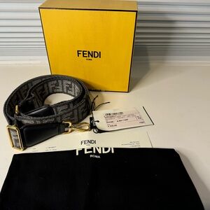 Fendi strap you FFlogo calf leather soft gold hardware,with box, dust bag, tag.